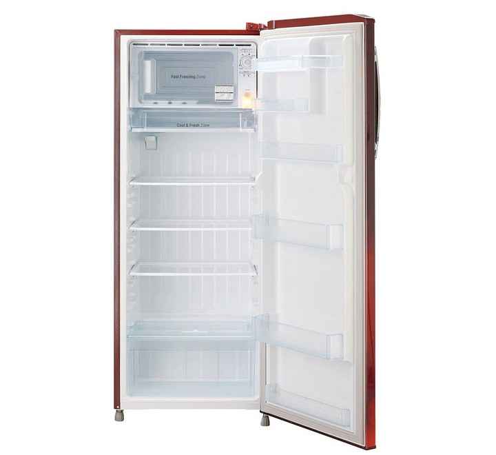 LG 270 L Direct Cool Single Door 3 Star Refrigerator with Base Drawer  (Scarlet Charm GLB281BSCXSC)